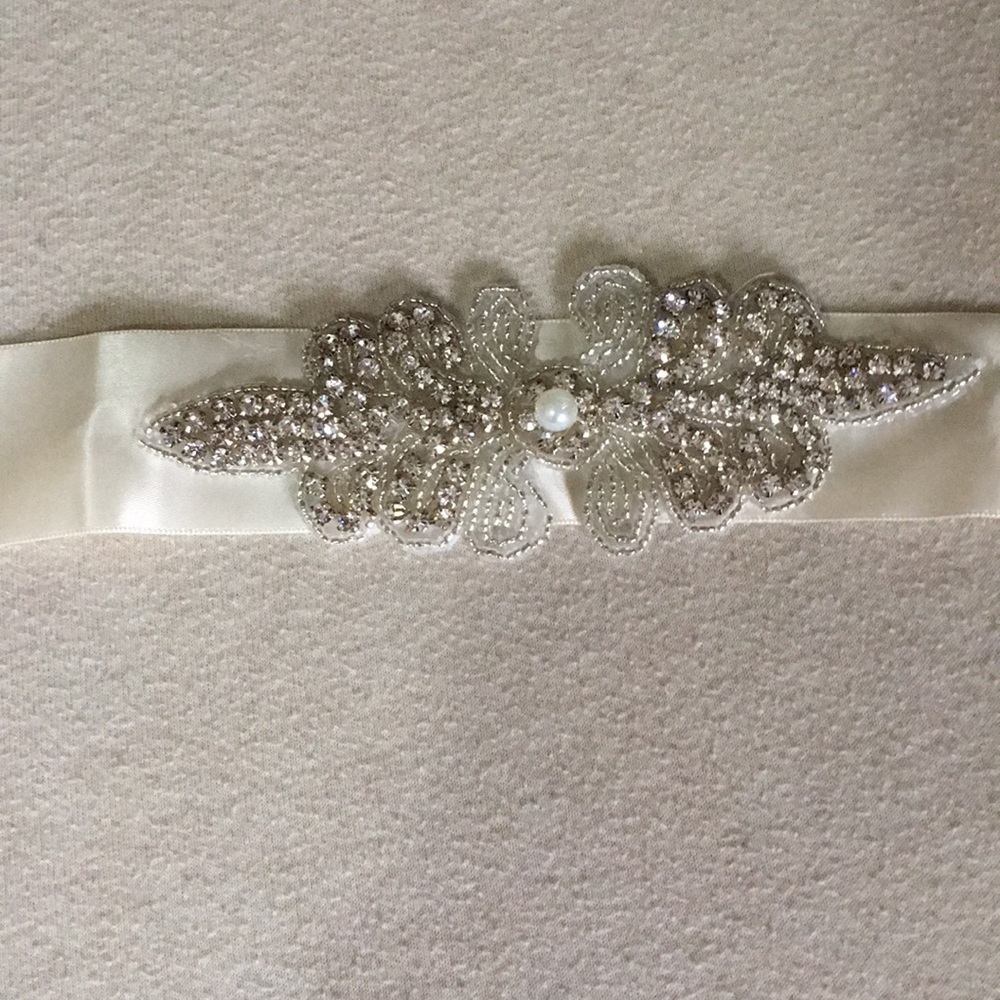 Silk and rhinestone belt